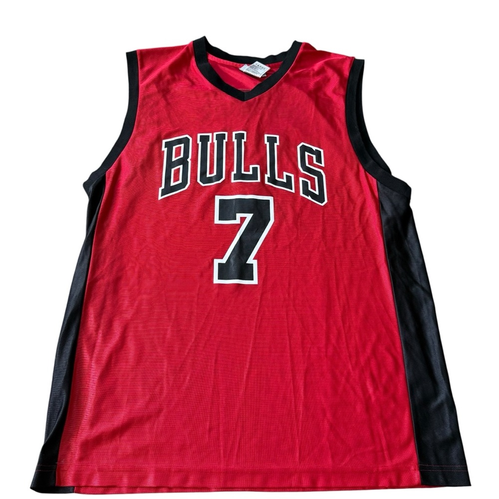 NBA Bulls Jersey Number 7 Gordon Men’s Sz L Red Vinyl